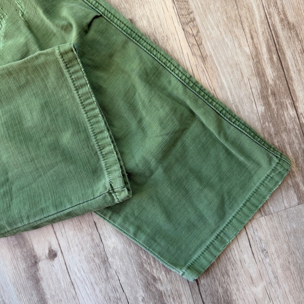 Pilcro and the Letterpress Cargo Pants Women 24 Petite Olive Green Straight Leg - Picture 12 of 12